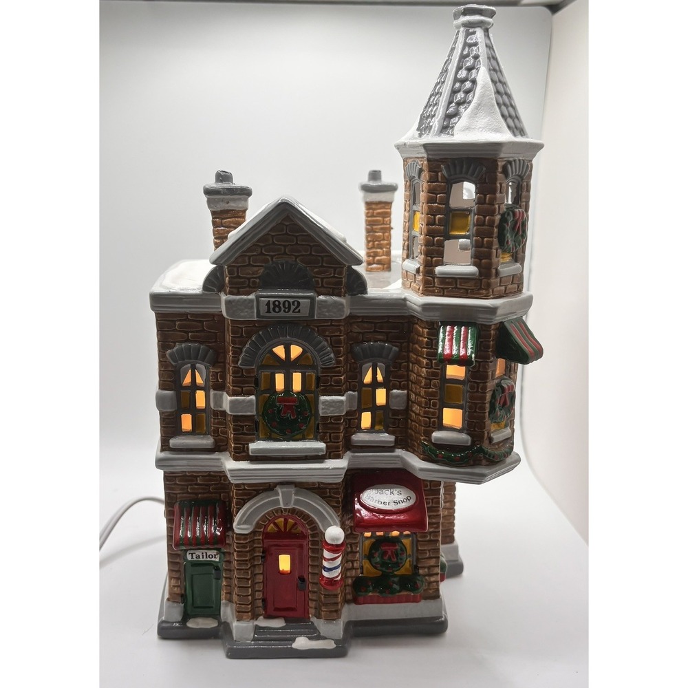 Department 56 The Original Snow Village "Jack's Corner Barber Shop" #5406-2 READ